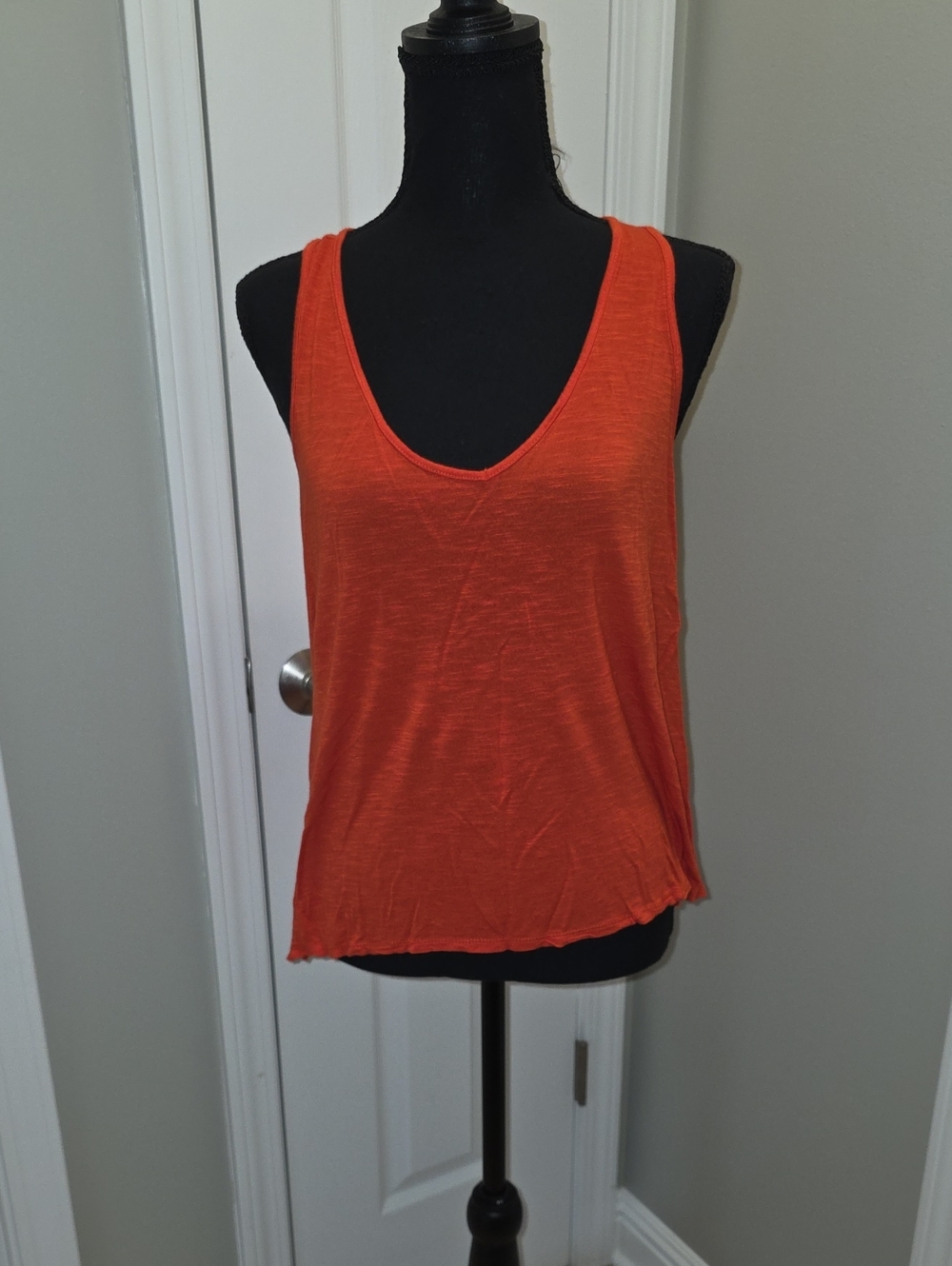 Tresics Orange Scoop Neck Tank